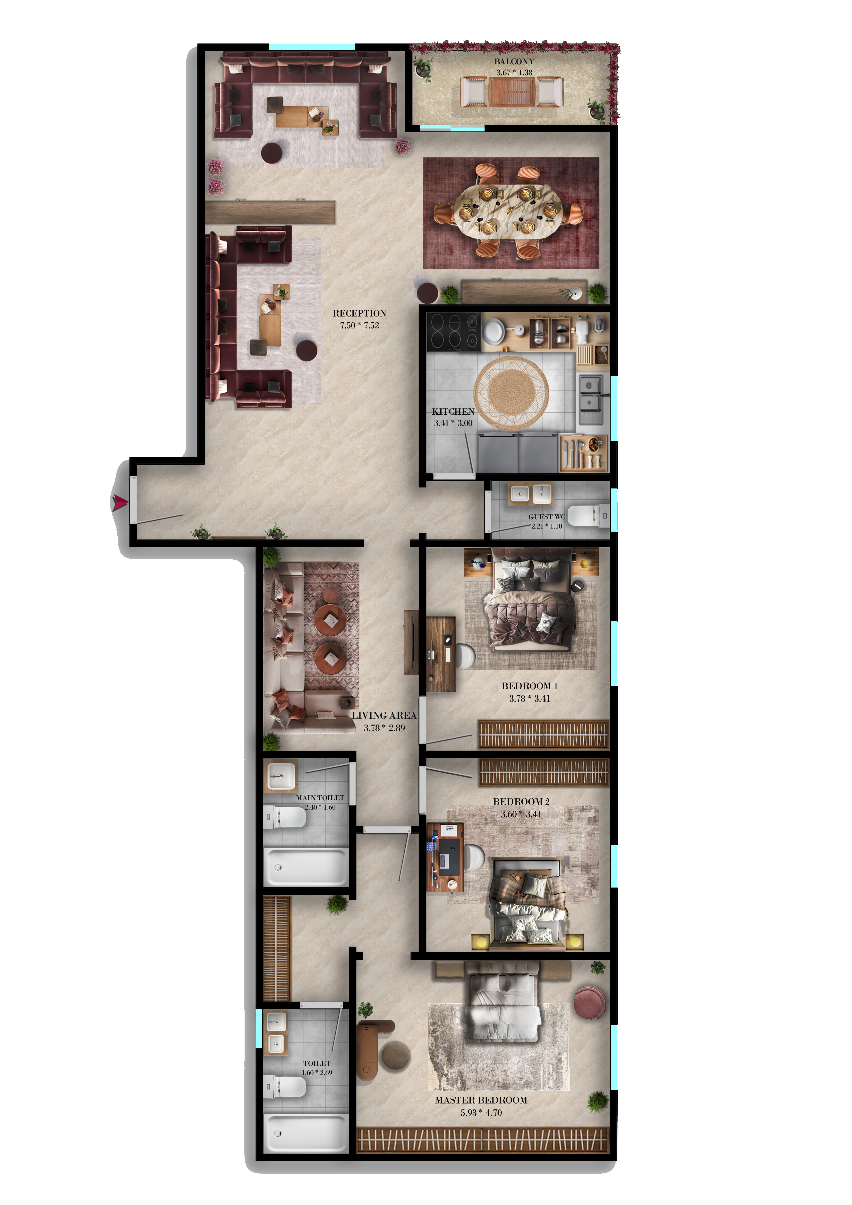 Typical Floor 180 m