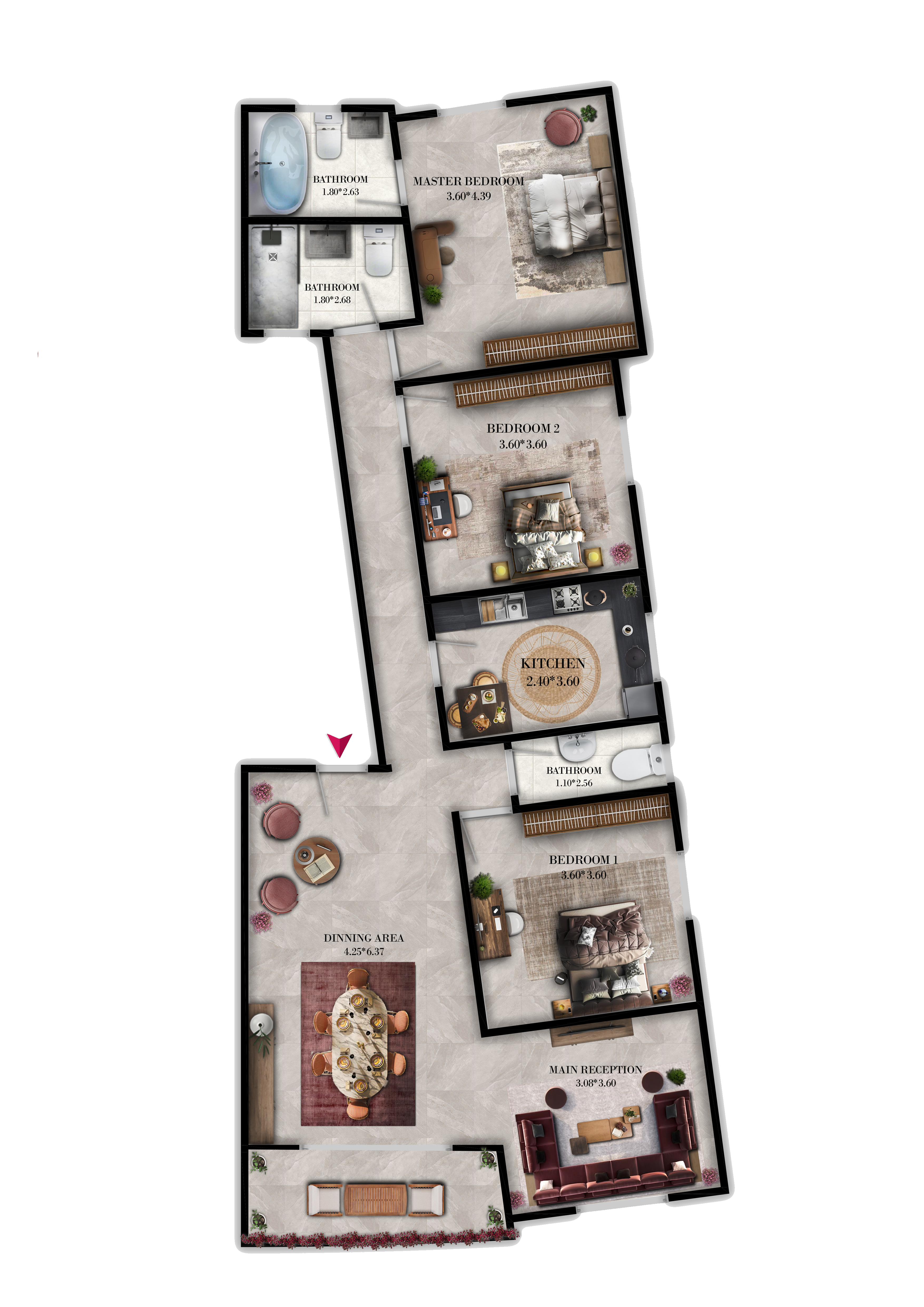 Typical Floor 164 m