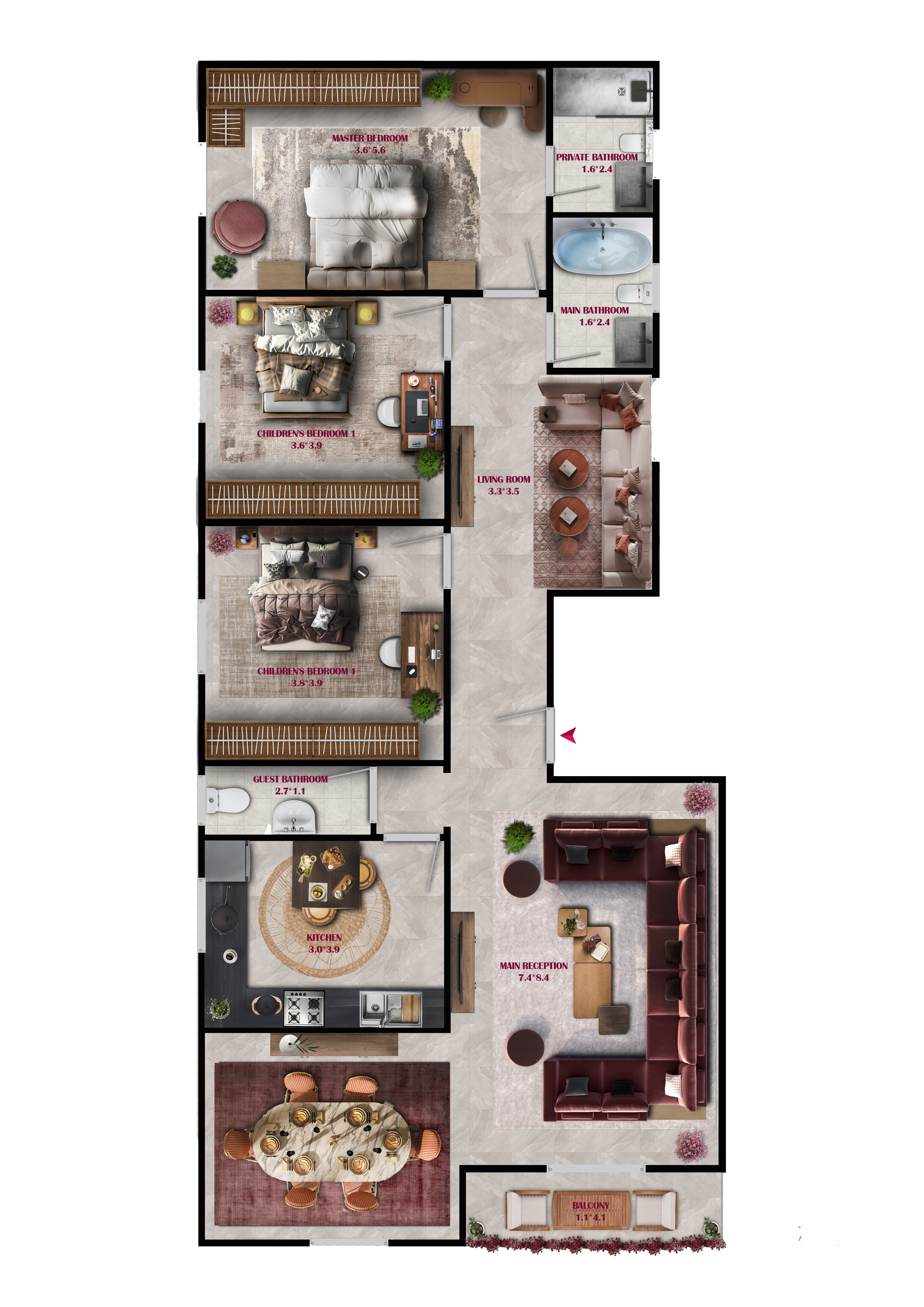 Typical Floor 210 m