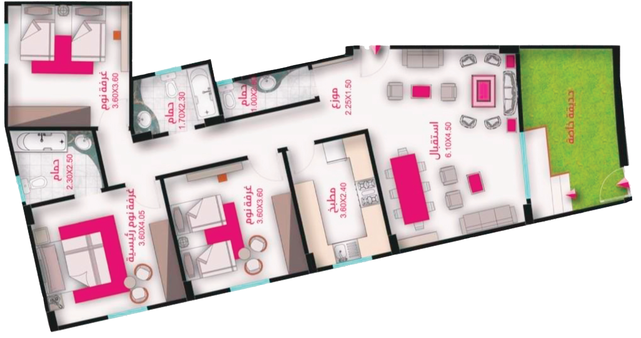 Ground Floor 145 m2 + Garden 15 m2