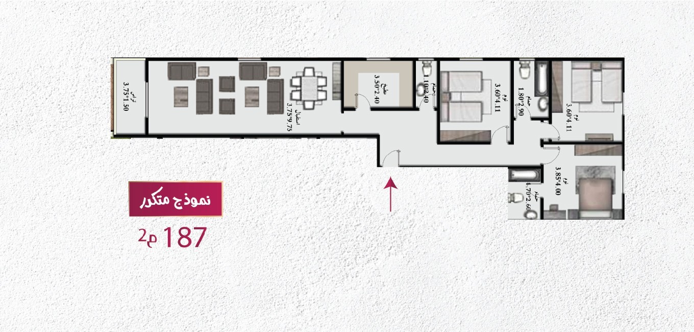 Typical Floor 187 m2